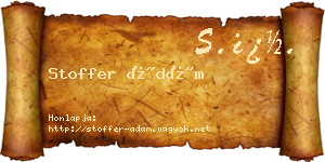 Stoffer Ádám névjegykártya